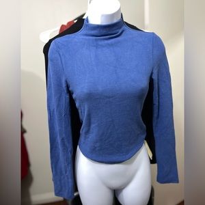 OGL Eco-Mousse® Thermal Brushed Mock Neck Crop Top